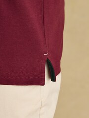 Joules Woody Burgundy Red Cotton Pique Polo Shirt - Image 7 of 8