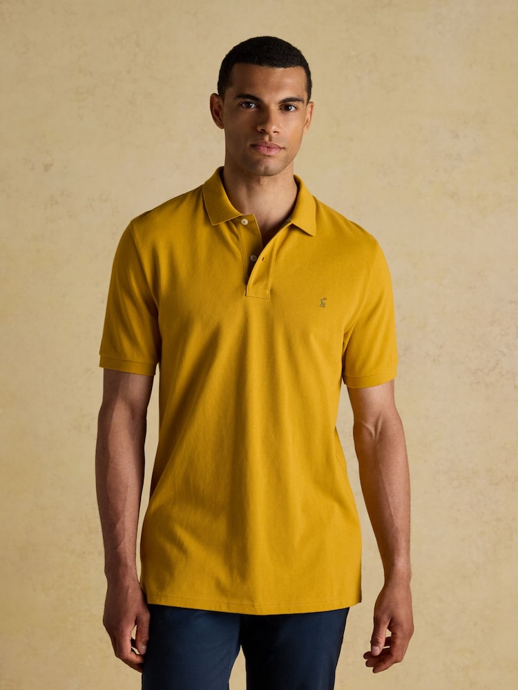 Joules Woody Mustard Yellow Cotton Pique Polo Shirt - Image 1 of 6 Joules Woody Mustard Yellow Cotton Pique Polo Shirt - Image 1 of 6