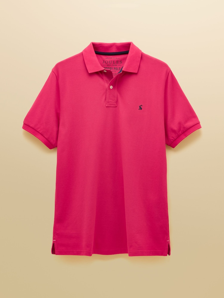 Joules Woody Bright Pink Cotton Pique Polo Shirt - Image 1 of 6