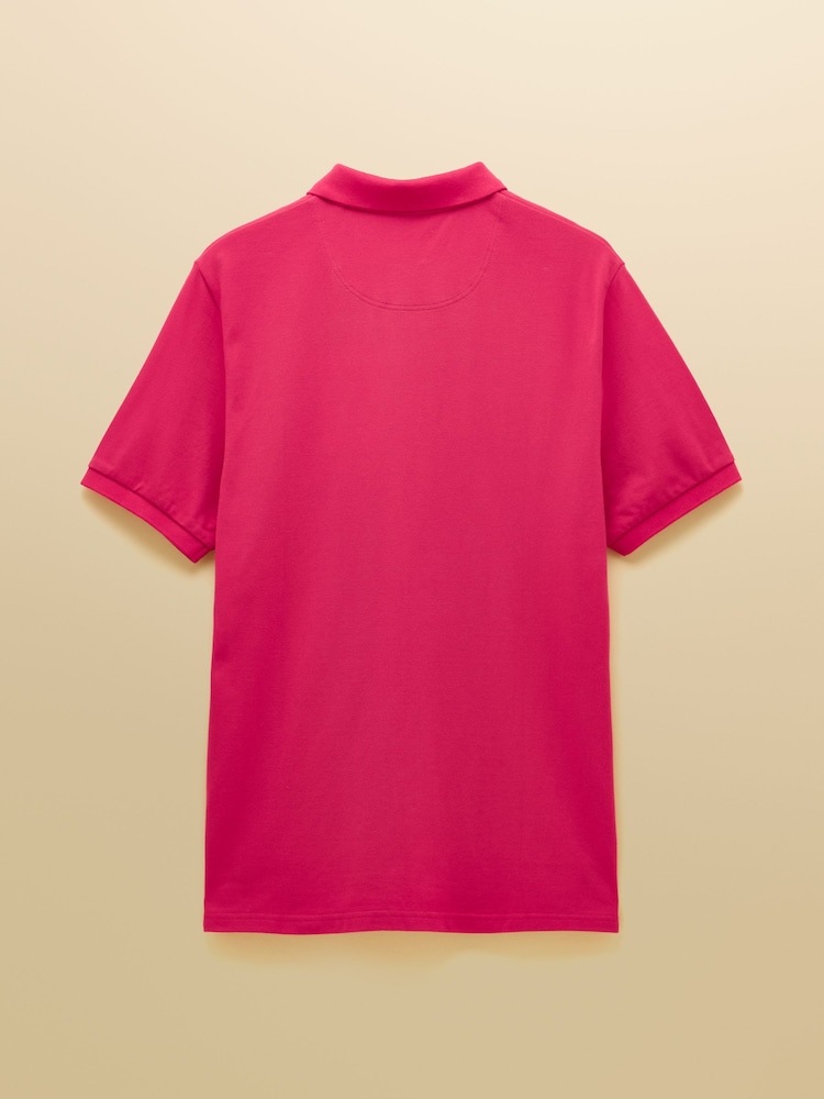 Joules Woody Bright Pink Cotton Pique Polo Shirt - Image 2 of 6 Joules Woody Bright Pink Cotton Pique Polo Shirt - Image 2 of 6