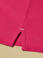 Joules Woody Bright Pink Cotton Pique Polo Shirt - Image 6 of 6