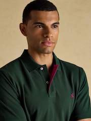 Joules Woody Dark Green Cotton Pique Polo Shirt - Image 4 of 9