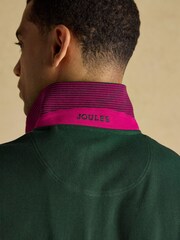 Joules Woody Dark Green Cotton Pique Polo Shirt - Image 7 of 9