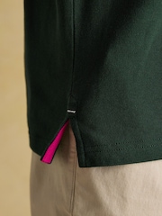 Joules Woody Dark Green Cotton Pique Polo Shirt - Image 8 of 9