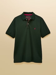 Joules Woody Dark Green Cotton Pique Polo Shirt - Image 9 of 9