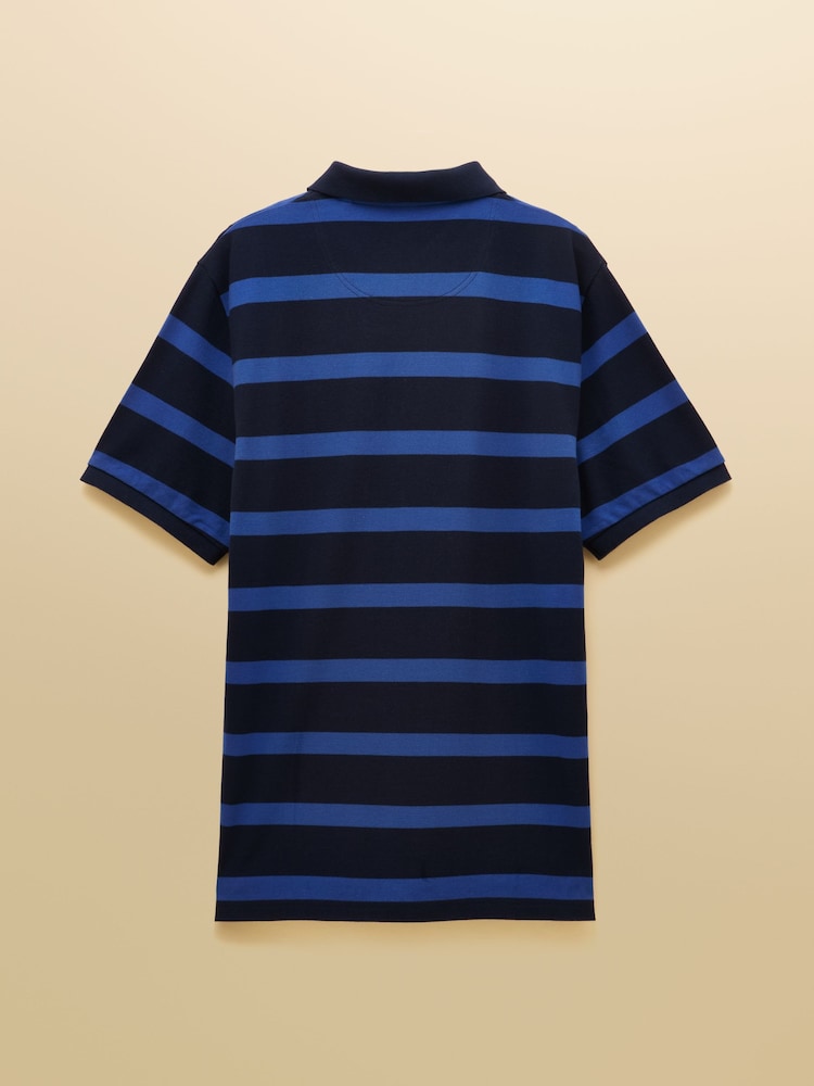 Joules Woody Blue/Navy Cotton Pique Polo Shirt - Image 2 of 6