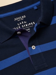 Joules Woody Blue/Navy Cotton Pique Polo Shirt - Image 4 of 6