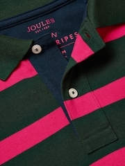 Joules Woody Green/Pink Cotton Pique Polo Shirt - Image 4 of 6