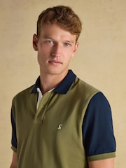 Joules Woody Blue/Green Cotton Pique Polo Shirt - Image 3 of 8