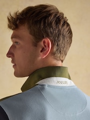 Joules Woody Blue/Green Cotton Pique Polo Shirt - Image 7 of 8