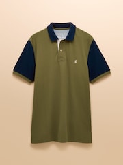 Joules Woody Blue/Green Cotton Pique Polo Shirt - Image 8 of 8
