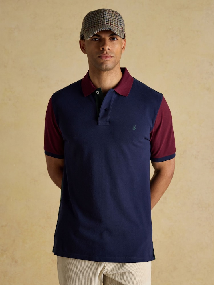 Joules Woody Green/Navy Cotton Pique Polo Shirt - Image 2 of 8 Joules Woody Green/Navy Cotton Pique Polo Shirt - Image 2 of 8