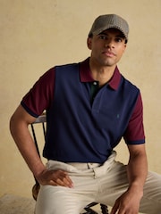 Joules Woody Green/Navy Cotton Pique Polo Shirt - Image 3 of 8