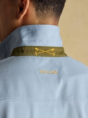 Embellished Blue/Ecru Classic Fit Cotton Polo Shirt - Image 6 of 8