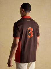 Embellished Brown/Orange Classic Fit Cotton Polo Shirt - Image 2 of 10