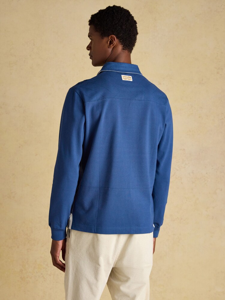 Alpine Blue Classic Fit Cotton Polo Shirt - Image 2 of 11 Alpine Blue Classic Fit Cotton Polo Shirt - Image 2 of 11
