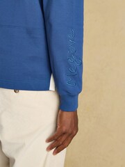 Alpine Blue Classic Fit Cotton Polo Shirt - Image 9 of 11