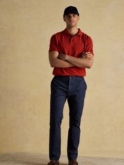 Joules Woody Polo Shirts Orange/Brown Stripe 2 Pack - Image 6 of 7