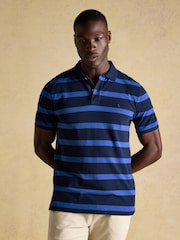 Joules Woody Purple & Blue Stripe Polo Shirts 2 Pack - Image 2 of 7