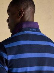 Joules Woody Purple & Blue Stripe Polo Shirts 2 Pack - Image 5 of 7