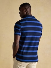 Joules Woody Purple & Blue Stripe Polo Shirts 2 Pack - Image 6 of 7