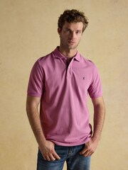 Joules Woody Polo Shirts Lilac/Khaki/Blue & Brown Stripe 3 Pack - Image 3 of 10