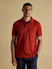 Joules Woody Polo Shirts Navy/Green/Brown/Orange/Brown Stripe 5 Pack - Image 4 of 11