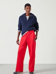 Hush Red Harrison Pintuck Joggers - Image 2 of 5