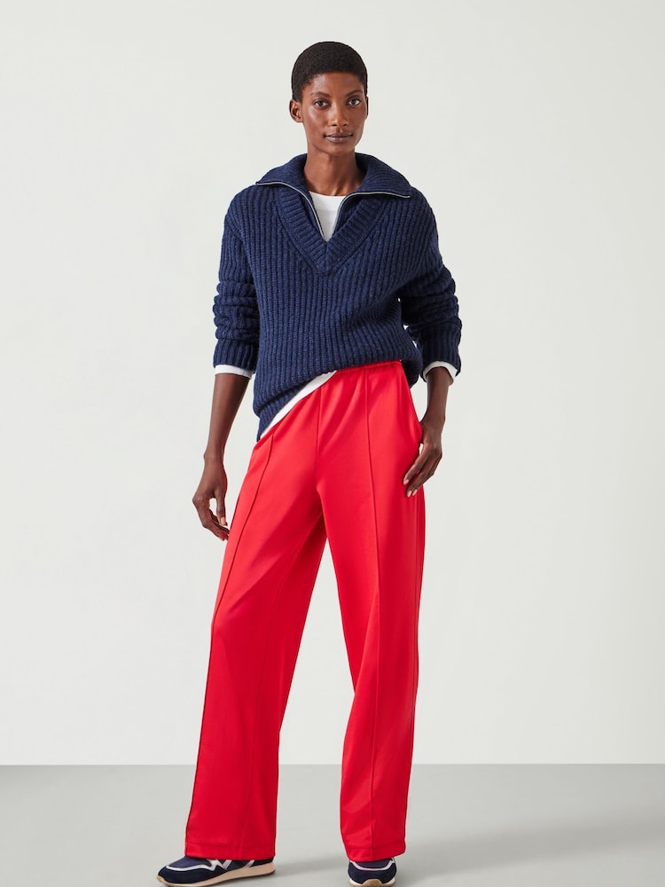 Hush Red Harrison Pintuck Joggers - Image 2 of 5