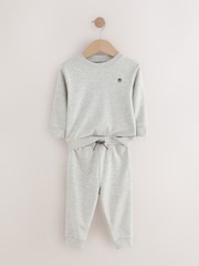 Grey Marl - Conjunto de camisola e joggers em jérsei (3meses a7anos) - Imagem 2 de 5