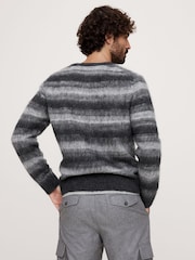 Banana Republic Grey Brushed Stripe Jumper - Image 2 of 4