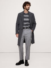Banana Republic Grey Brushed Stripe Jumper - Image 2 of 2