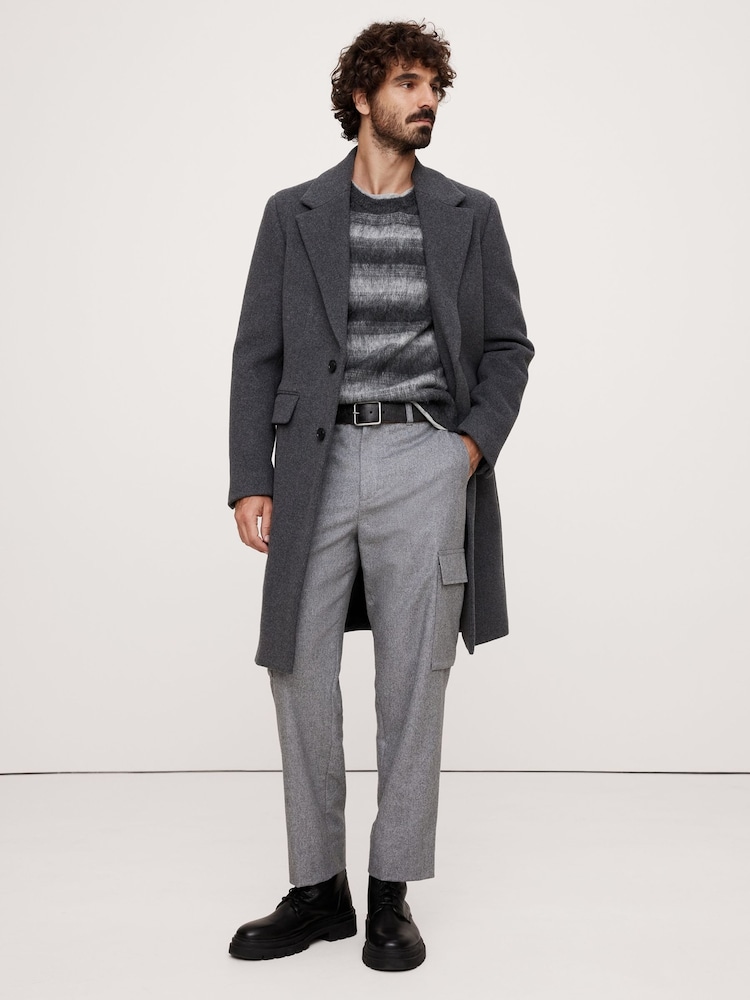 Banana Republic Grey Brushed Stripe Jumper - Image 2 of 2