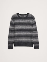 Banana Republic Grey Brushed Stripe Jumper - Image 4 of 4