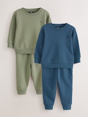 Blue/Green Sweatshirt and Joggers 2 Pack Set (3mths-7yrs) - Image 1 of 8