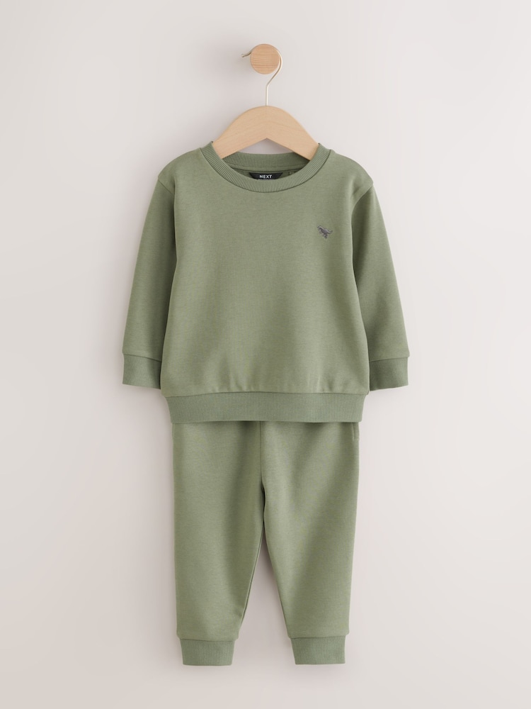 Blue/Green Sweatshirt and Joggers 2 Pack Set (3mths-7yrs) - Image 2 of 8