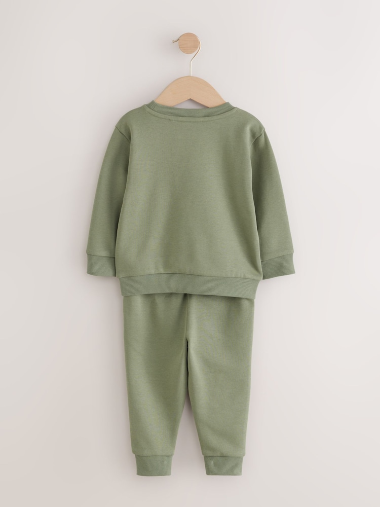 Blue/Green Sweatshirt and Joggers 2 Pack Set (3mths-7yrs) - Image 3 of 8