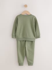 Blue/Green Sweatshirt and Joggers 2 Pack Set (3mths-7yrs) - Image 4 of 8