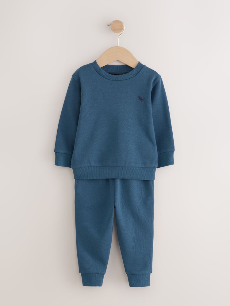 Blue/Green Sweatshirt and Joggers 2 Pack Set (3mths-7yrs) - Image 5 of 8