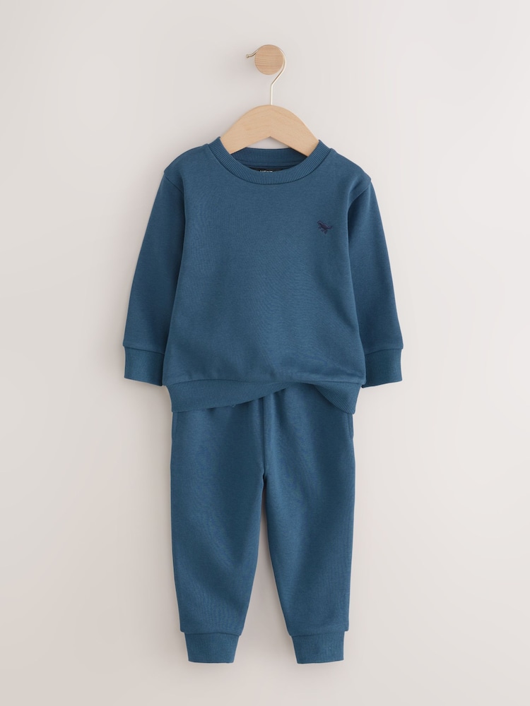 Blue/Green Sweatshirt and Joggers 2 Pack Set (3mths-7yrs) - Image 6 of 8