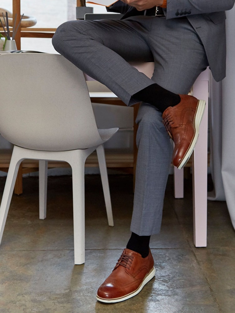 Cole Haan Mens OriginalGrand Wingtip Oxford Shoes - Image 7 of 7