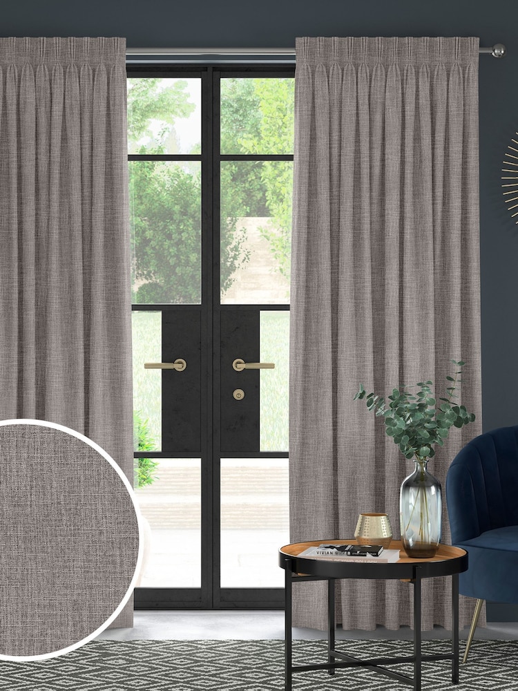 Fog Grey Viam Made to Measure Curtains - Image 1 of 9
