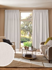 Pearl White Viam Made to Measure Curtains - Image 1 of 10