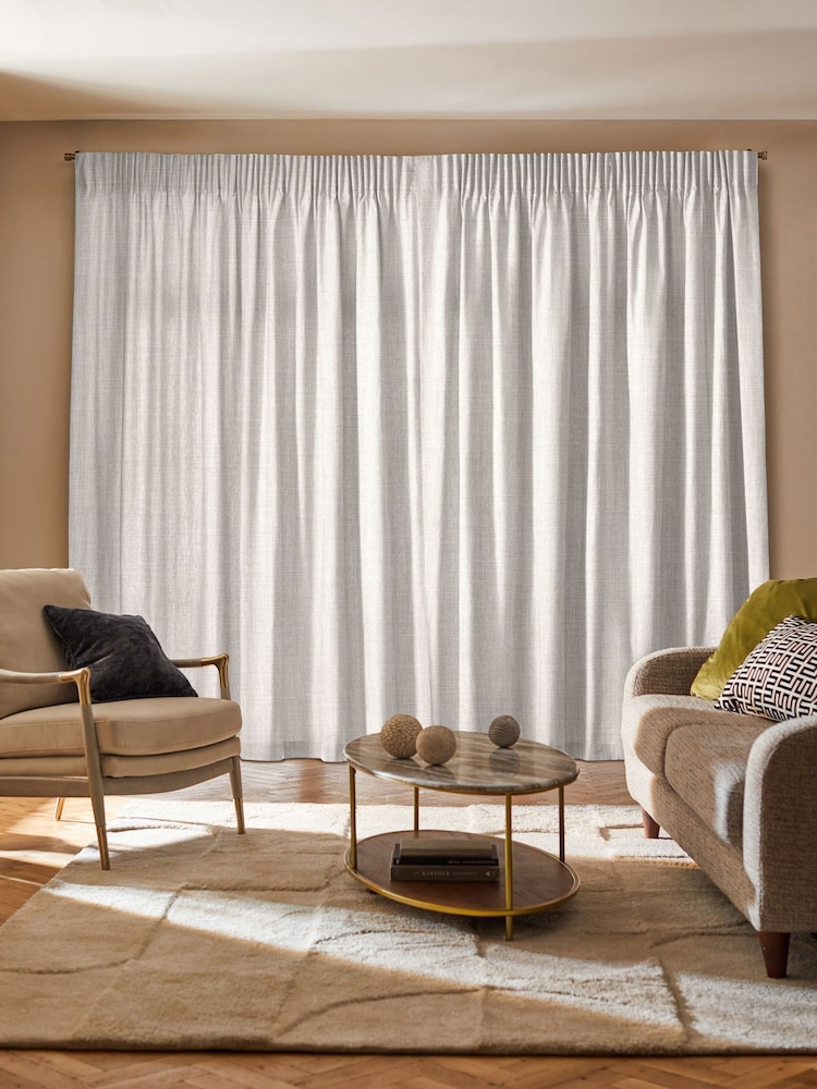 Pearl White Viam Made to Measure Curtains - Image 2 of 10