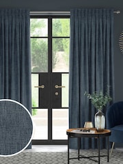 Ink Blue Viam Made to Measure Curtains - Image 1 of 9