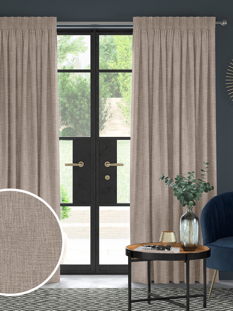 Hessian Natural Viam Made to Measure Curtains - Image 1 of 9