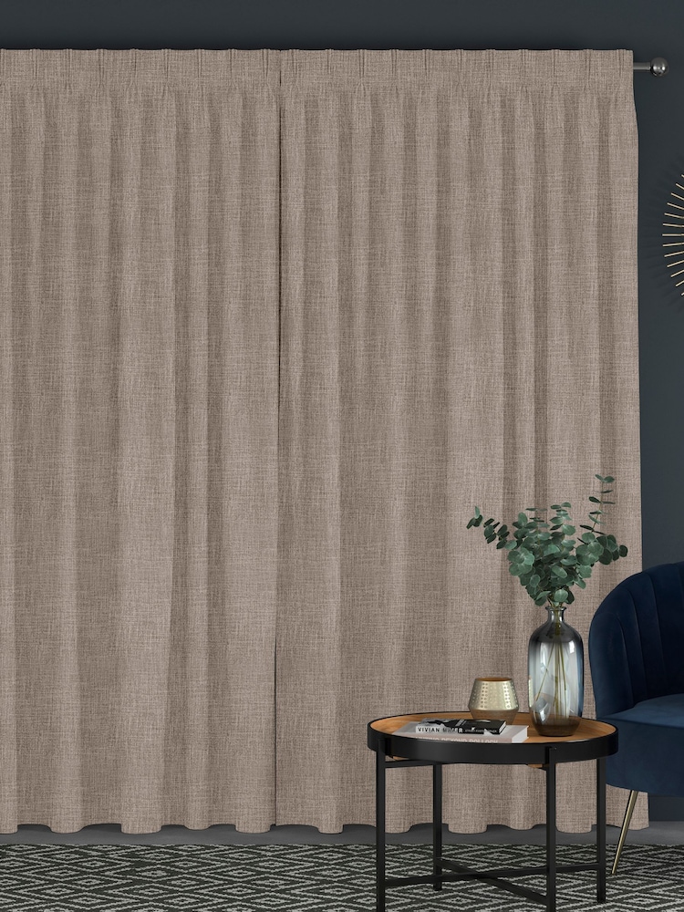 Hessian Natural Viam Made to Measure Curtains - Image 2 of 9