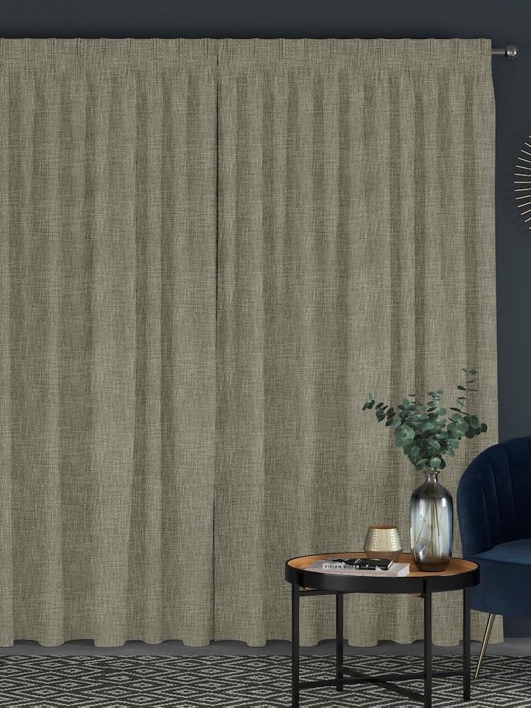 Olive Green Viam Made to Measure Curtains - Image 2 of 9