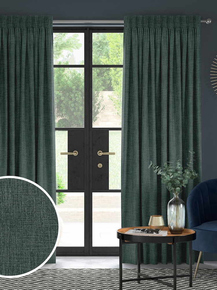 Emerald Green Viam Made to Measure Curtains - Image 1 of 9