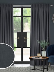 Black Charcoal Viam Made to Measure Curtains - Image 1 of 9